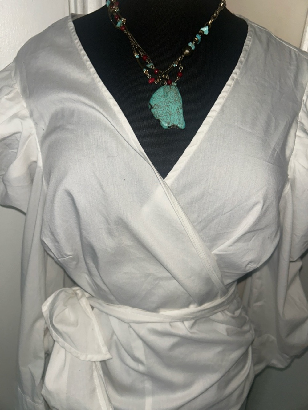 Ashley Stewart NWT women’s Wrap Blouse with Tie Waist size 14/16